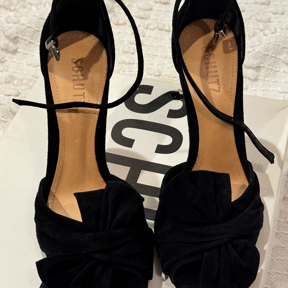 SCHUTZ  Black Suede Women's Heels